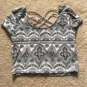 Floral paisley crop top